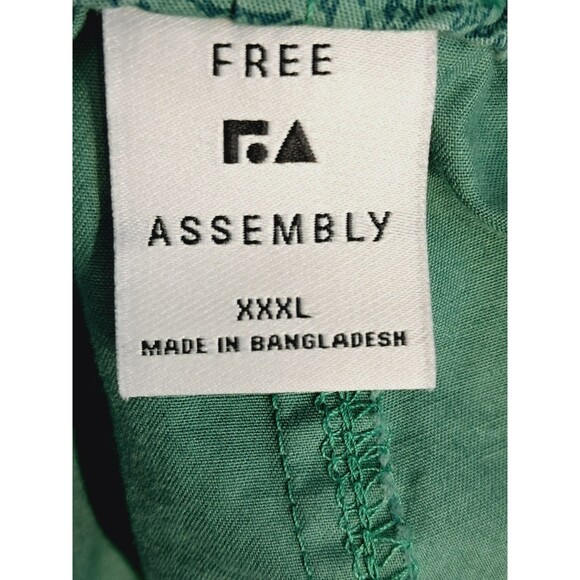 Free Assembly Men's Elastic Waist Shorts 3XL Green Tropical Drawstring  Bermuda - Picture 8 of 9